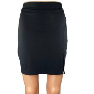 Susana Monaco Women's Black High Waisted Slit Pull On Pencil Mini Skirt Size S